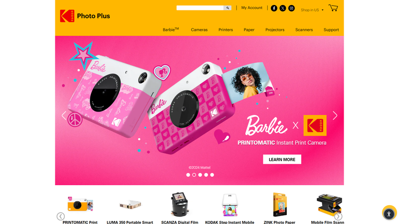 Kodak Photo Plus storefront — desktop preview