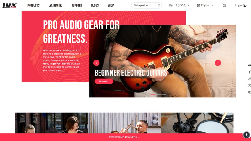 LyxPro storefront — desktop preview