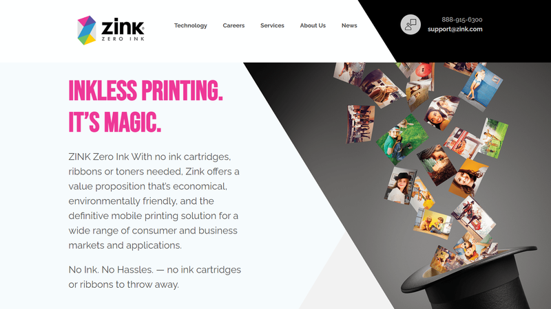 ZINK storefront — desktop preview